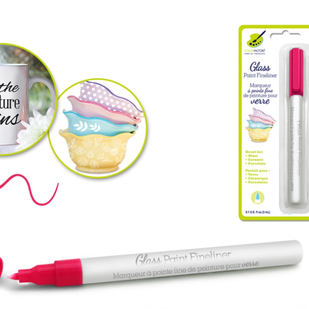 Glass Paint Fineliner Marker 3ml (Magenta)